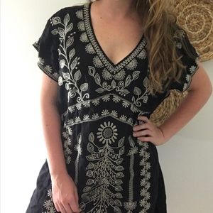 Johnny Was Embroidered Sheath Dress - 100% Linen